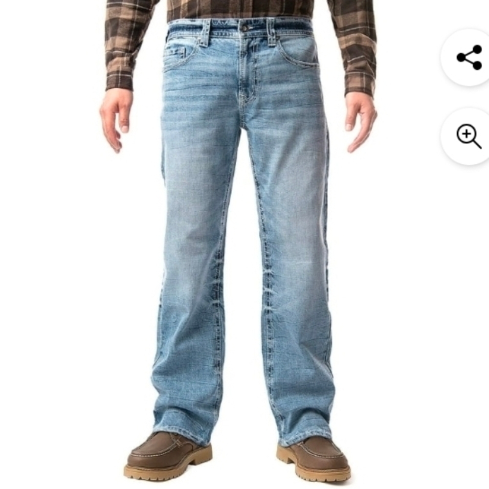 Axel Men's Slim Boot Cut Stretch Denim Jeans Size 34X30